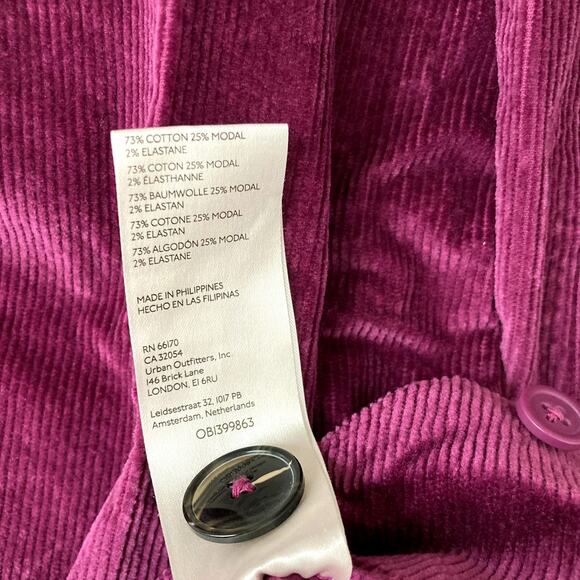 Maeve Anthropologie The Colette Crop Corduroy Wide Leg Pants - Purple - 28 - Picture 7 of 7